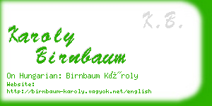 karoly birnbaum business card